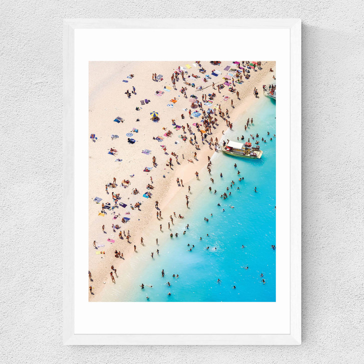 By the Sea Medium White Frame