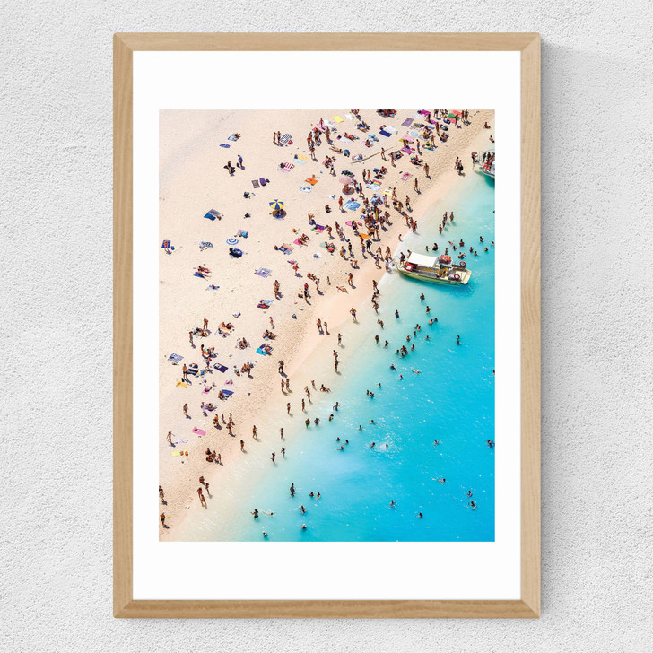 By the Sea Medium Oak Frame