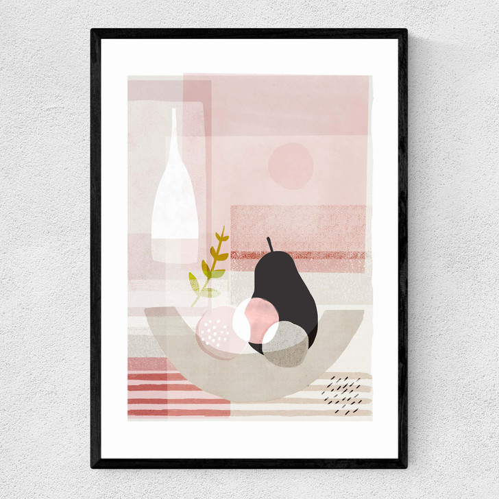 Black Pear Narrow Black Frame