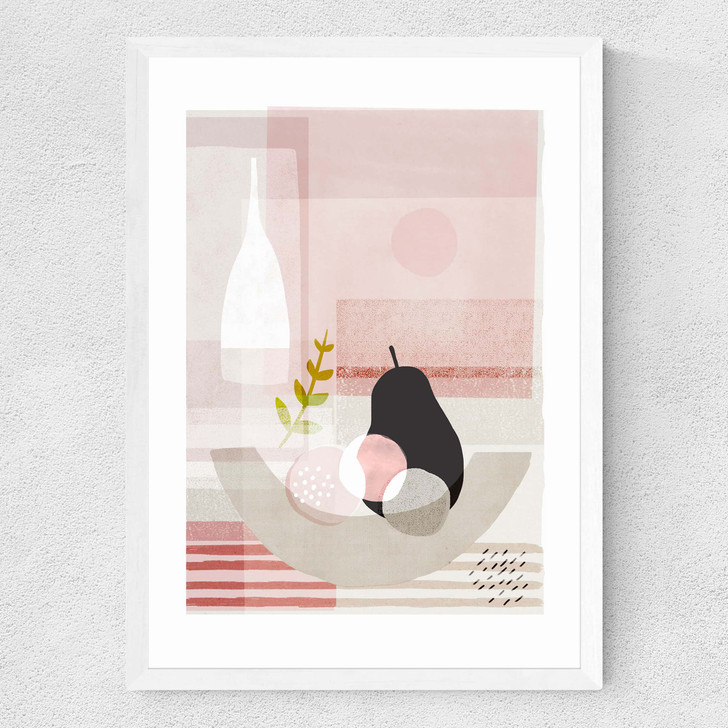 White Pear Medium White Frame