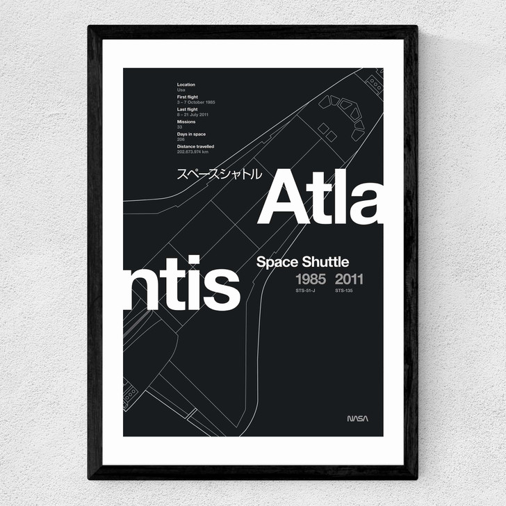 Atlantis I Medium Black Frame