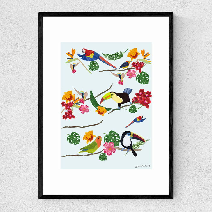 Birds by Hanna Melin Narrow Black Frame Birds by Hanna Melin Narrow Black Frame