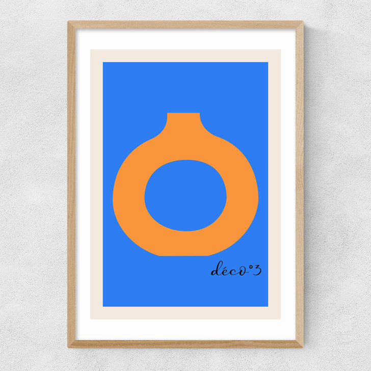 Modern Vase Deco III Narrow Oak Frame