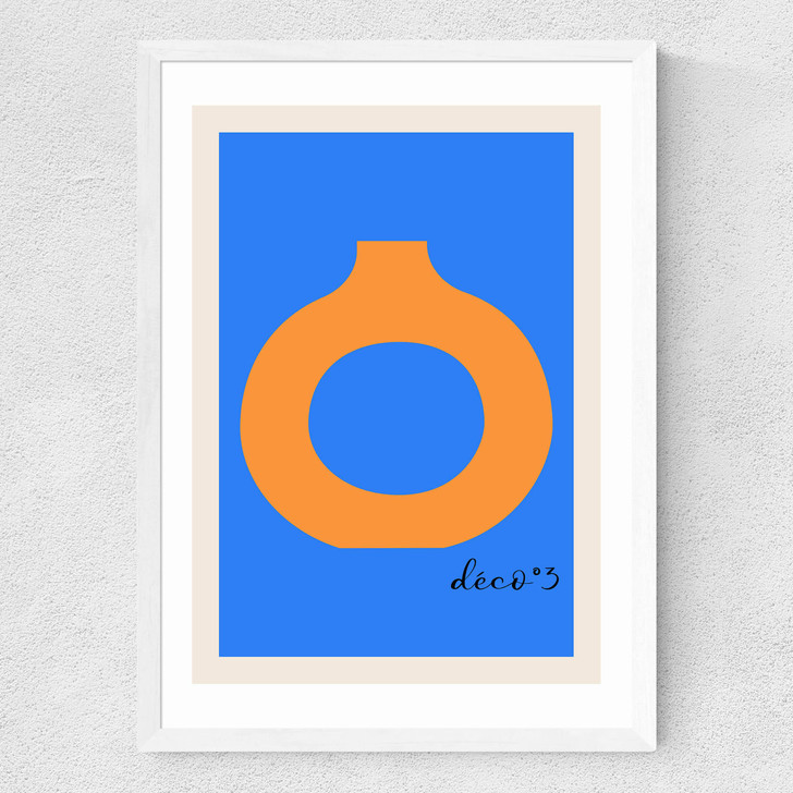 Modern Vase Deco III Medium White Frame