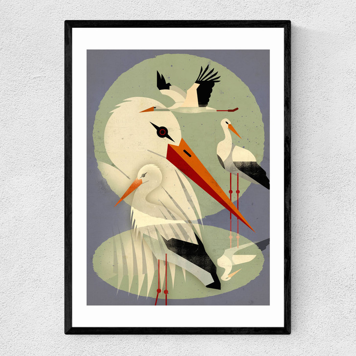 Storks Narrow Black Frame