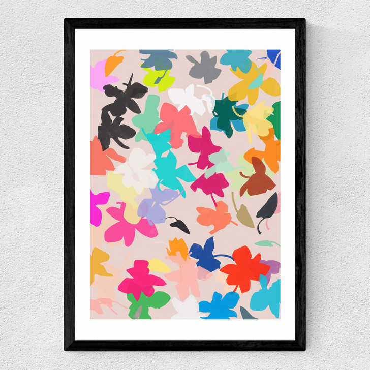Orchids I Medium Black Frame