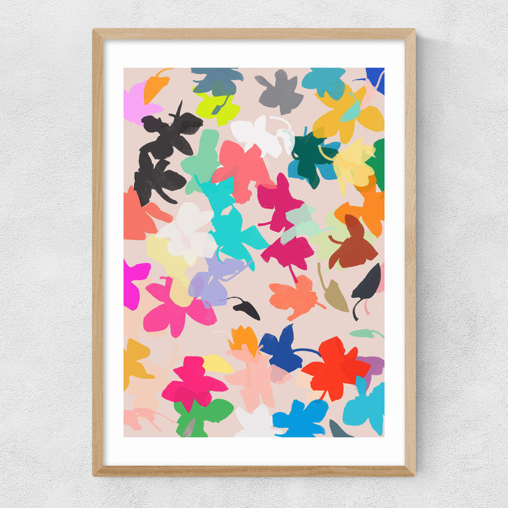 Orchids I Narrow Oak Frame