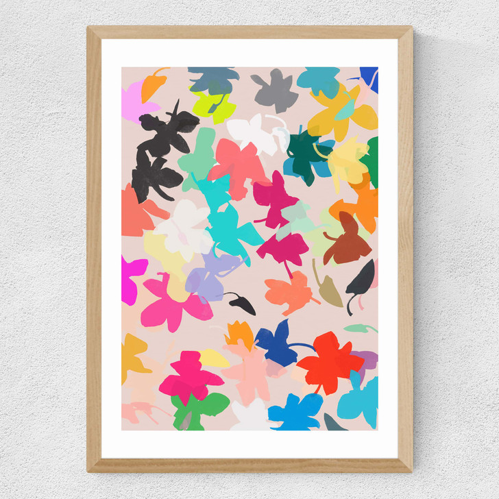 Orchids I Medium Oak Frame
