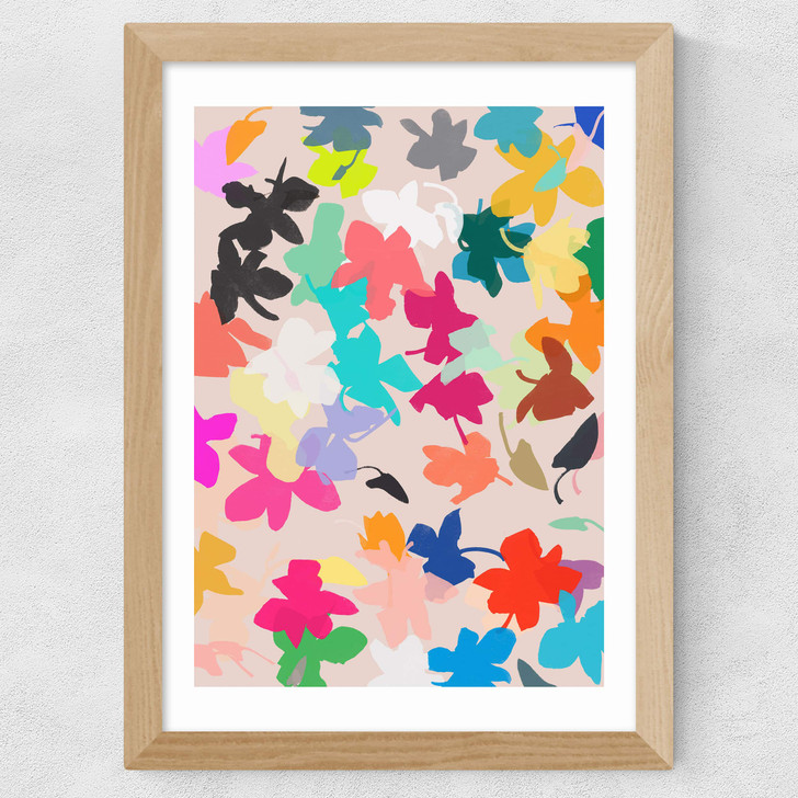 Orchids I Wide Oak Frame