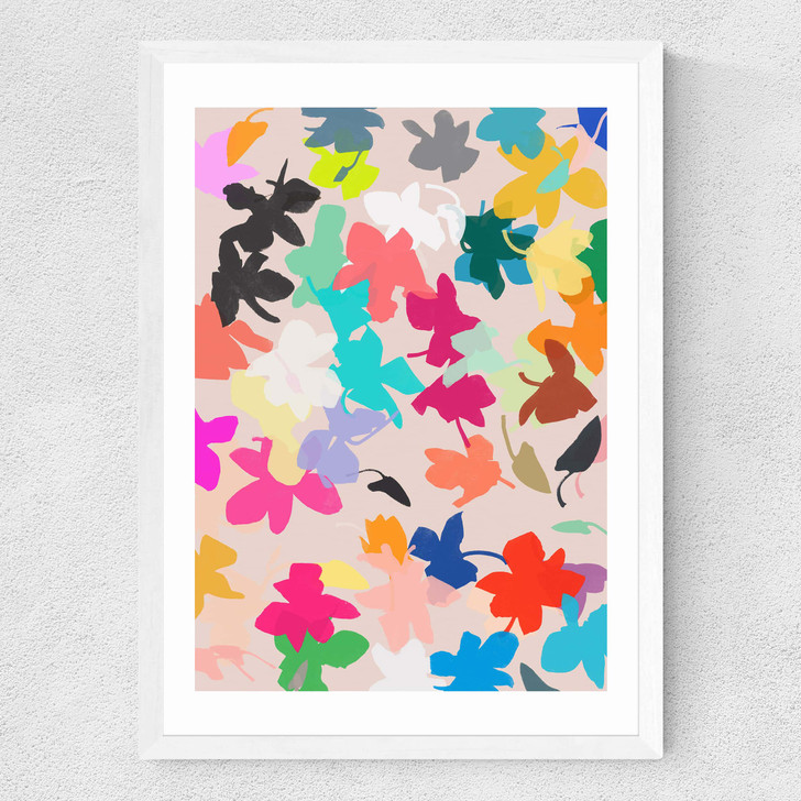 Orchids I Medium White Frame