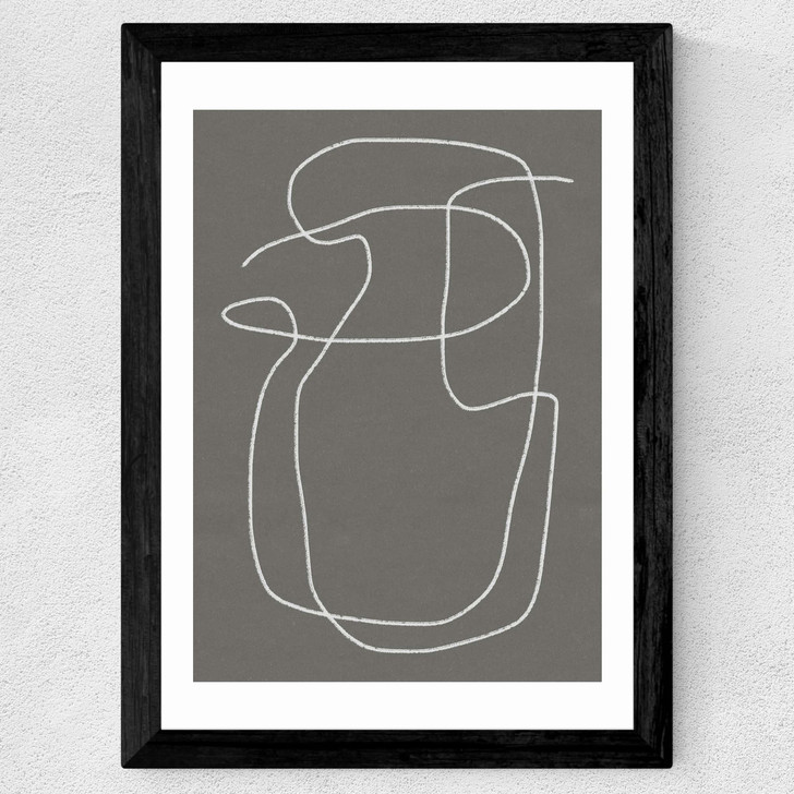Line Abstract II Wide Black Frame