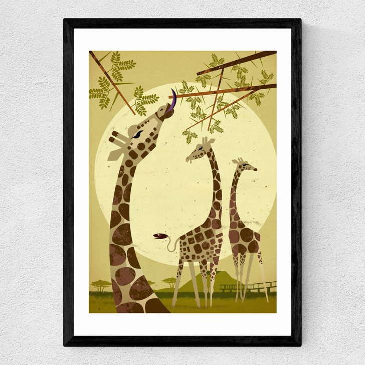 Giraffes Medium Black Frame Giraffes Medium Black Frame