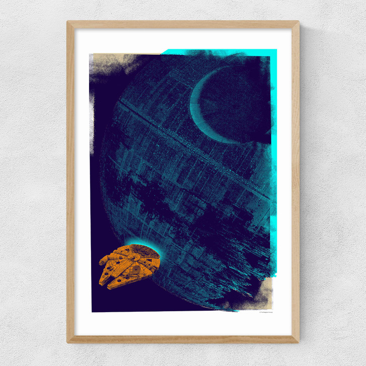 Death Star Gateway - Star Wars Narrow Oak Frame