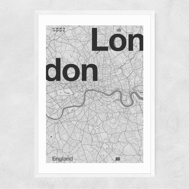 London Club 4 Narrow White Frame