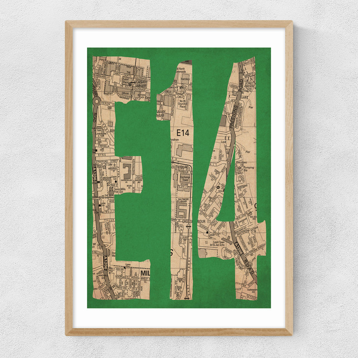 E14 Narrow Oak Frame