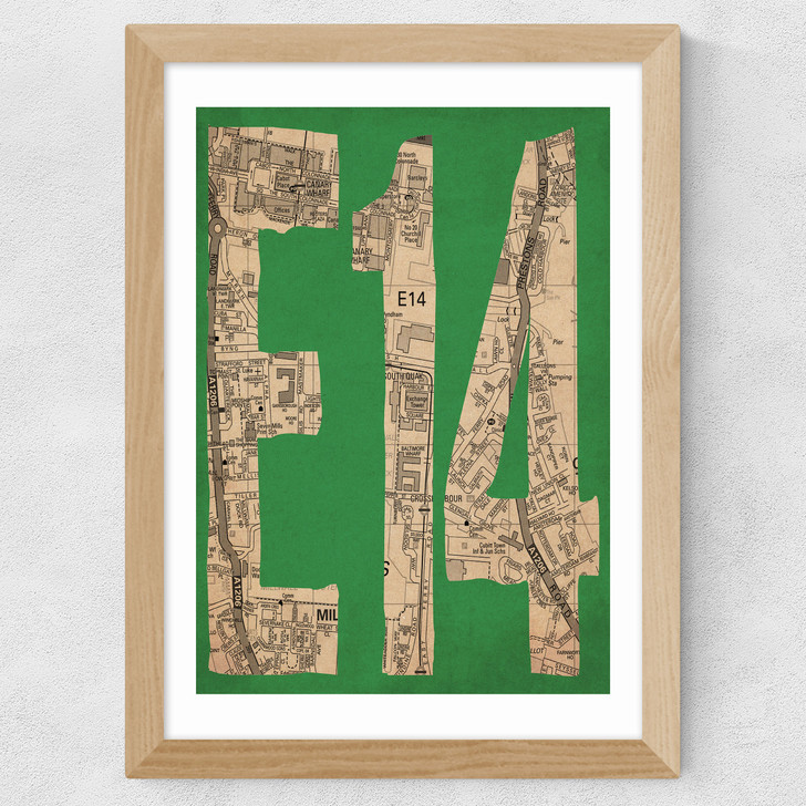 E14 Wide Oak Frame