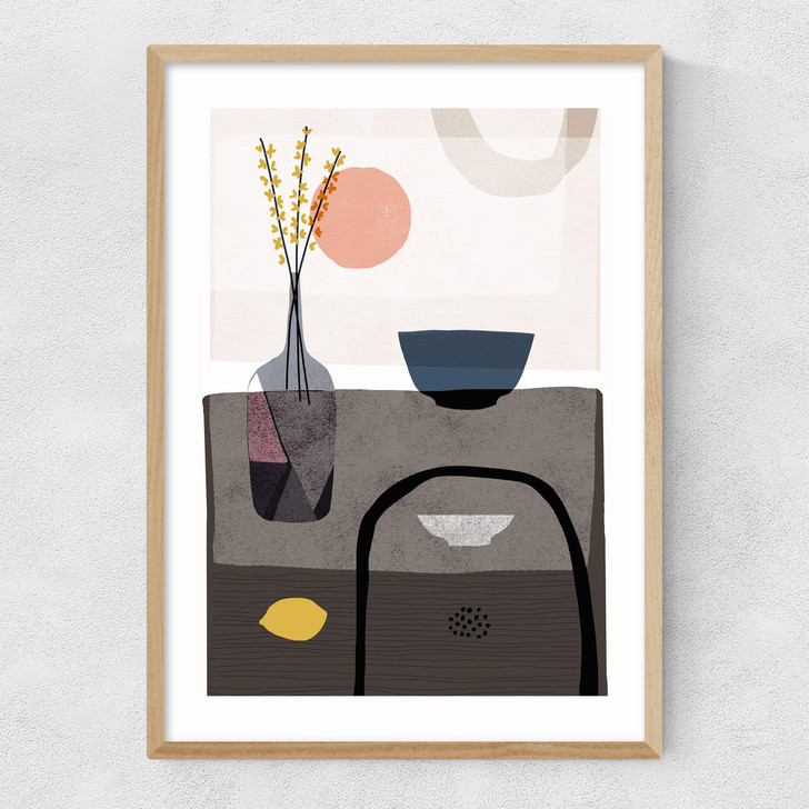 Stillness 2 Narrow Oak Frame