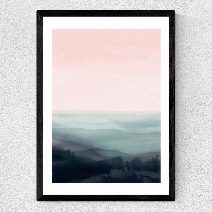Morning by Dan Hobday Medium Black Frame