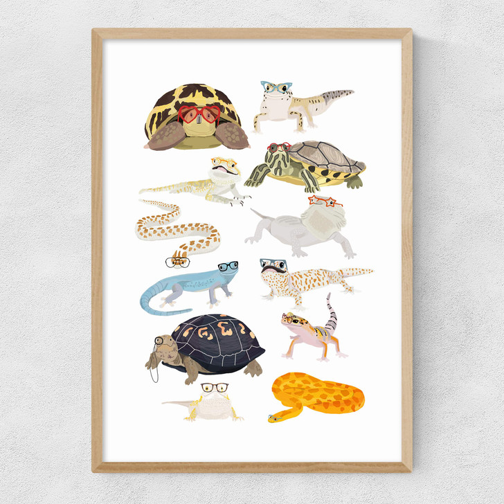 Reptiles in Glasses Narrow Oak Frame Reptiles in Glasses Narrow Oak Frame