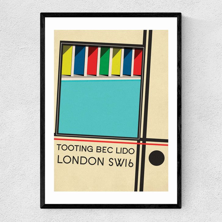 Tooting Bec Lido Narrow Black Frame