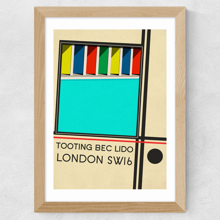 Tooting Bec Lido Wide Oak Frame