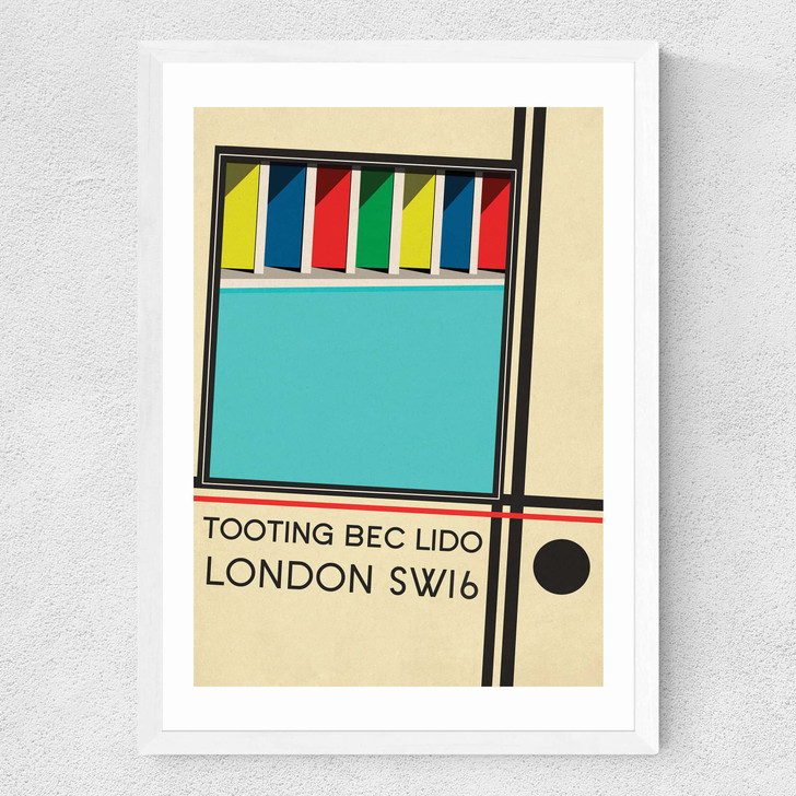 Tooting Bec Lido Medium White Frame