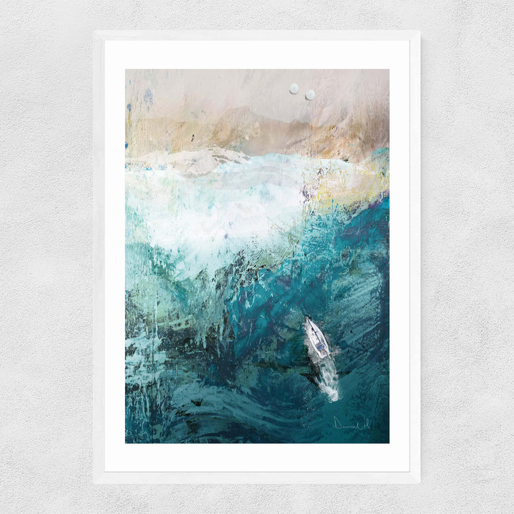 Azure Walk Narrow White Frame