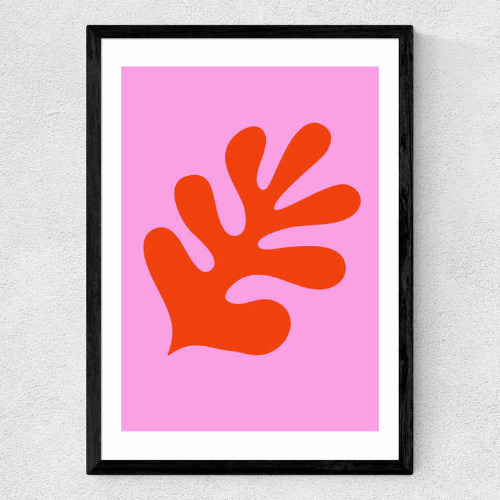 Abstract Flower II Medium Black Frame