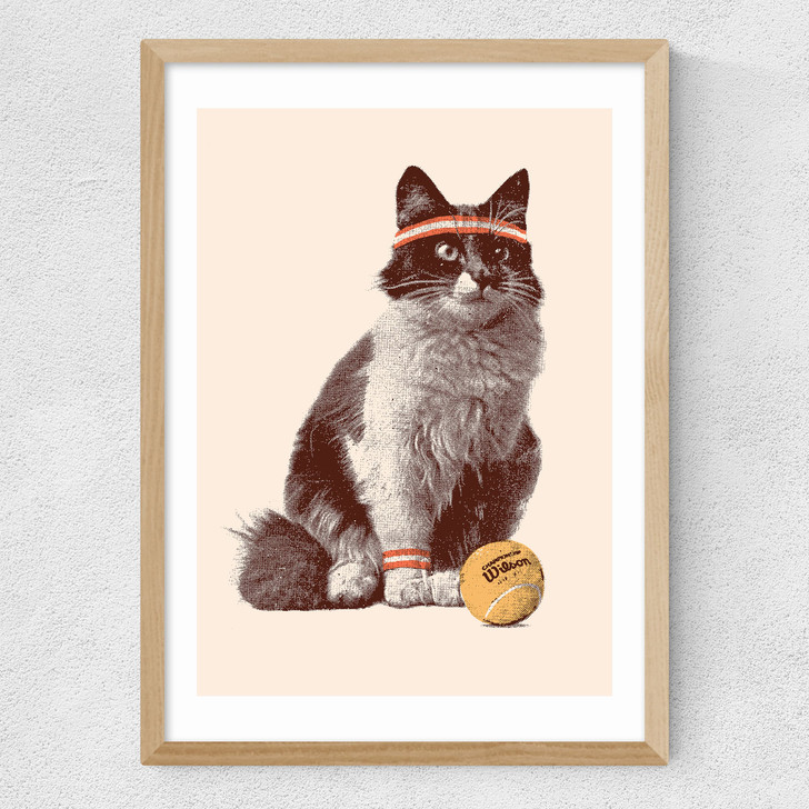 Chat Tennis Medium Oak Frame Chat Tennis Medium Oak Frame