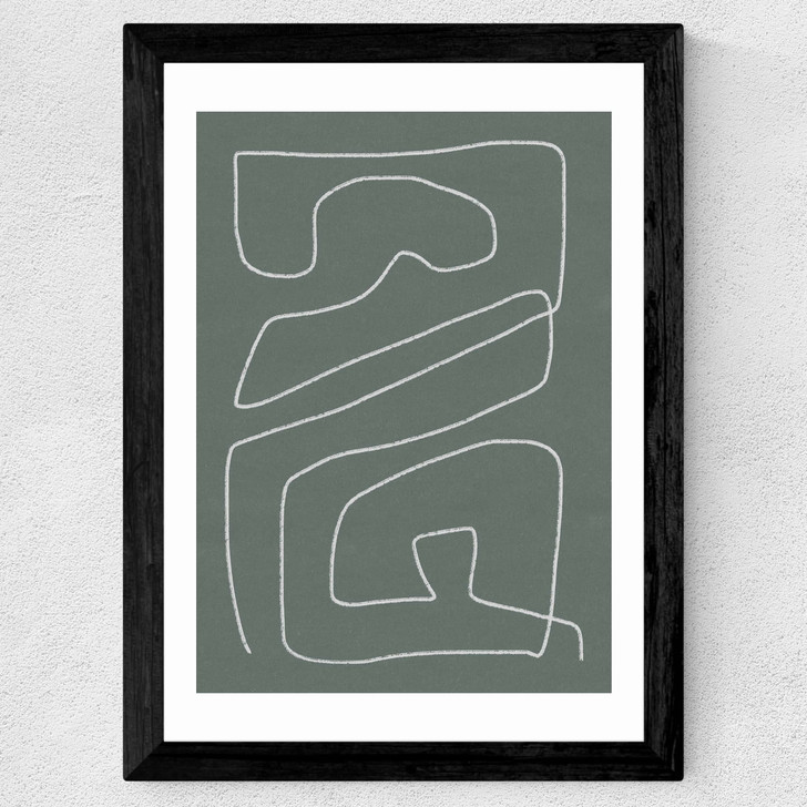Line Abstract I Wide Black Frame Line Abstract I Wide Black Frame