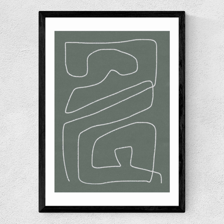 Line Abstract I Medium Black Frame