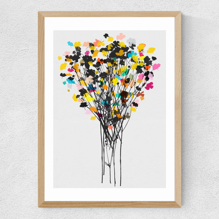 Buttercups 2 Medium Oak Frame Buttercups 2 Medium Oak Frame