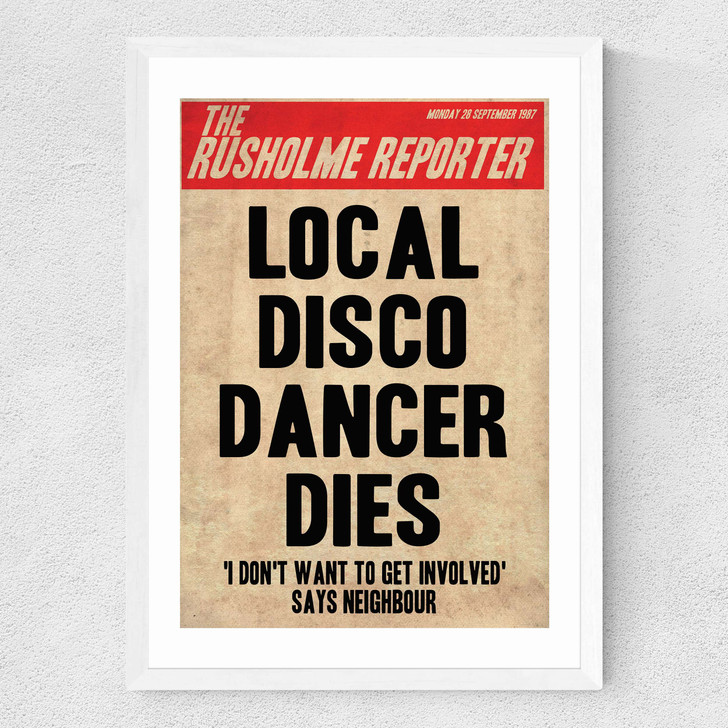 Death of a Disco Dancer Medium White Frame