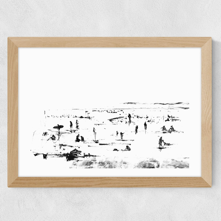Beach People Wide Oak Frame