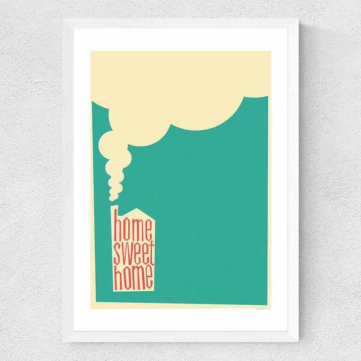 Retro Style Home Sweet Home Medium White Frame Retro Style Home Sweet Home Medium White Frame