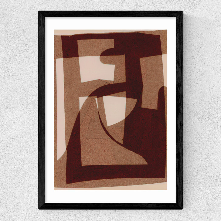 Marron Abstract Medium Black Frame Marron Abstract Medium Black Frame