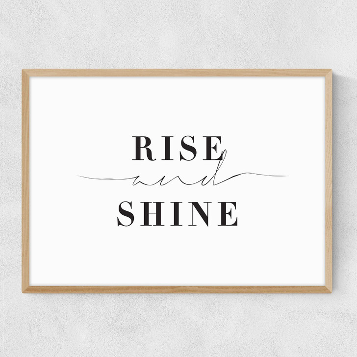 Rise and Shine by Honeymoon Hotel Narrow Oak Frame Rise and Shine by Honeymoon Hotel Narrow Oak Frame