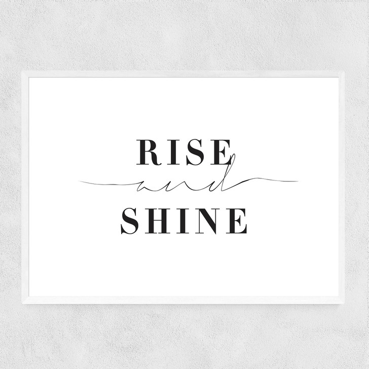 Rise and Shine by Honeymoon Hotel Narrow White Frame Rise and Shine by Honeymoon Hotel Narrow White Frame