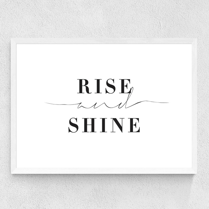 Rise and Shine by Honeymoon Hotel Medium White Frame Rise and Shine by Honeymoon Hotel Medium White Frame