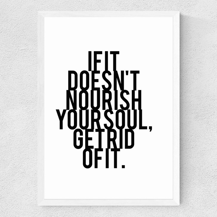 Nourish Your Soul Medium White Frame Nourish Your Soul Medium White Frame