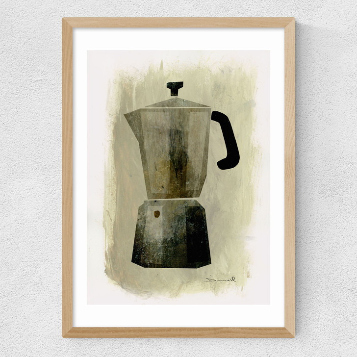 Coffee Pot Medium Oak Frame Coffee Pot Medium Oak Frame
