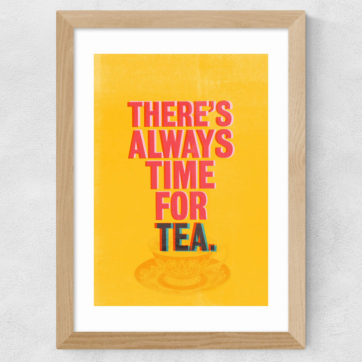 Time for Tea Wide Oak Frame