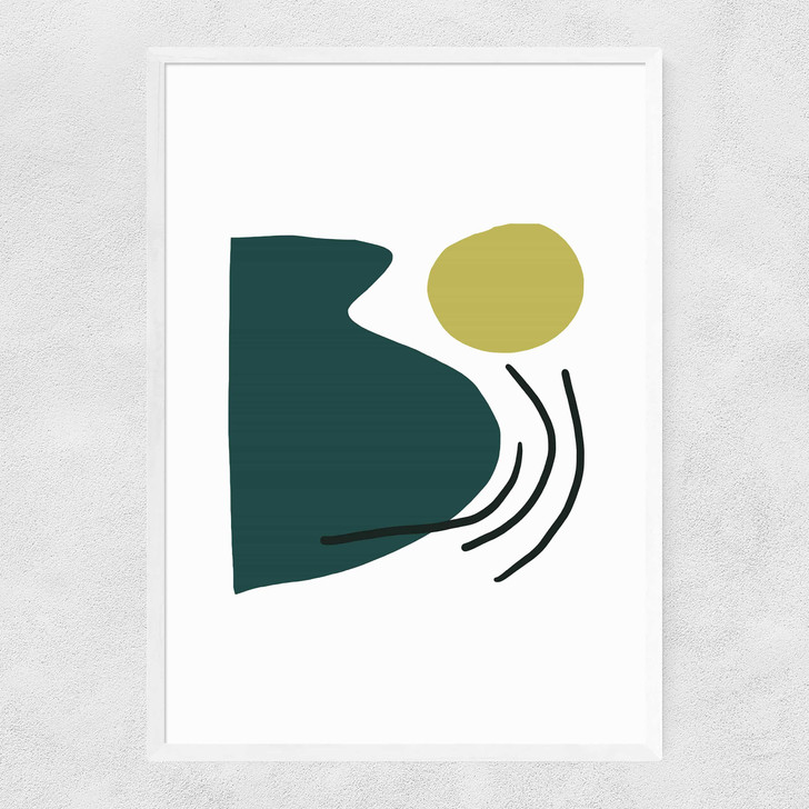Green by Dan Hobday Narrow White Frame Green by Dan Hobday Narrow White Frame