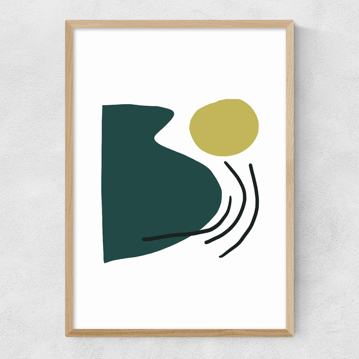 Green by Dan Hobday Narrow Oak Frame