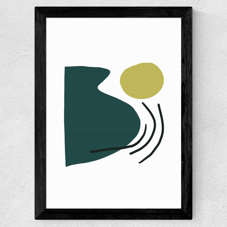 Green by Dan Hobday Wide Black Frame