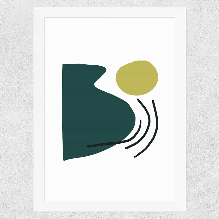 Green by Dan Hobday Wide White Frame