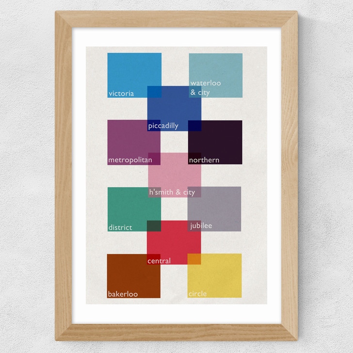 Tube Grid Wide Oak Frame