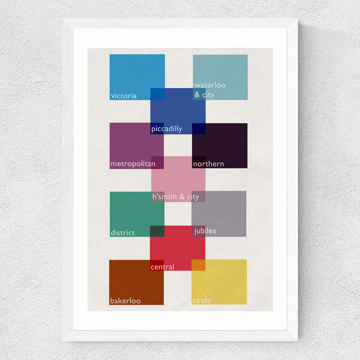 Tube Grid Medium White Frame