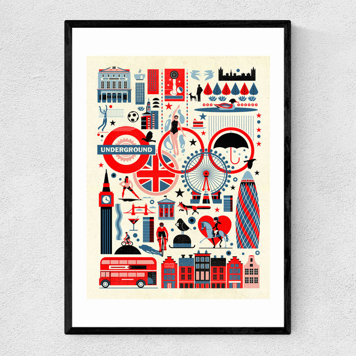 London Olympics Narrow Black Frame London Olympics Narrow Black Frame