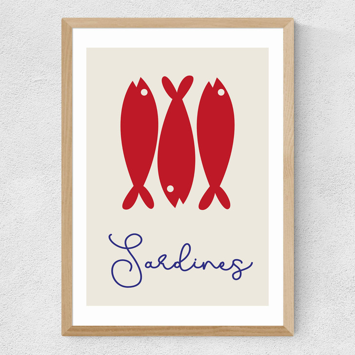 Sardines Medium Oak Frame